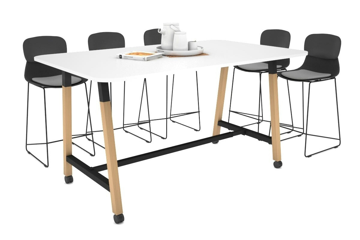 Quadro Counter Wood A Leg Table
