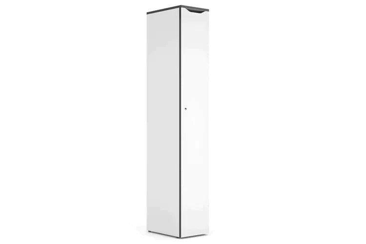 Uniform Melamine Locker White Carcass 4 Tier Door